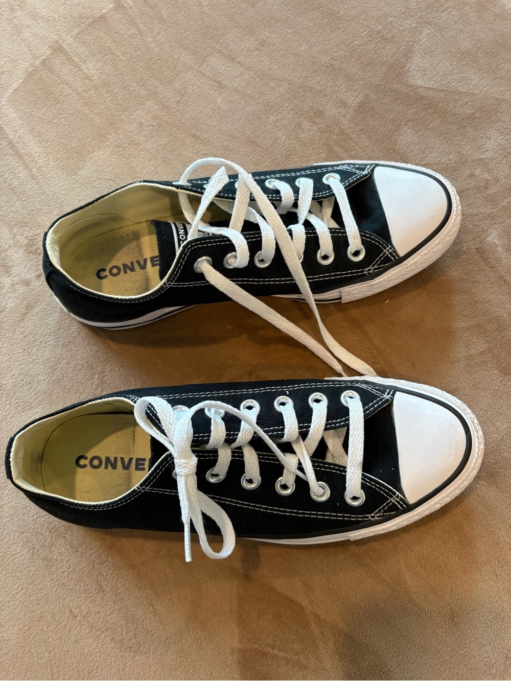 Converse Black and White Low-Top Canvas Sneakers